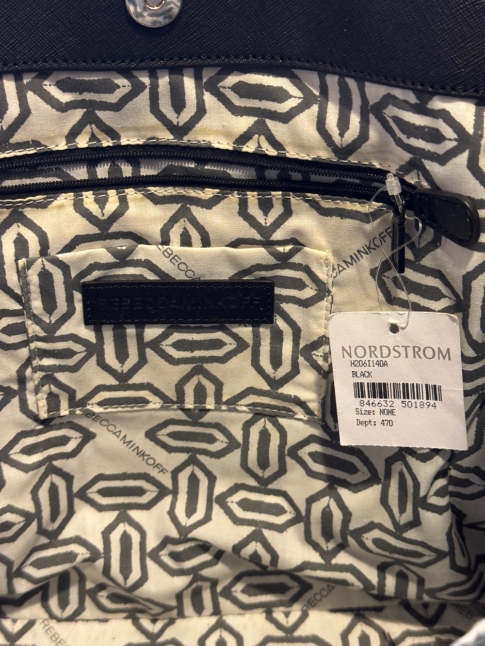 Rebecca Minkoff Saffiano Leather Large MAB Tote Shoulder Bag Black $295.00 - Picture 11 of 16